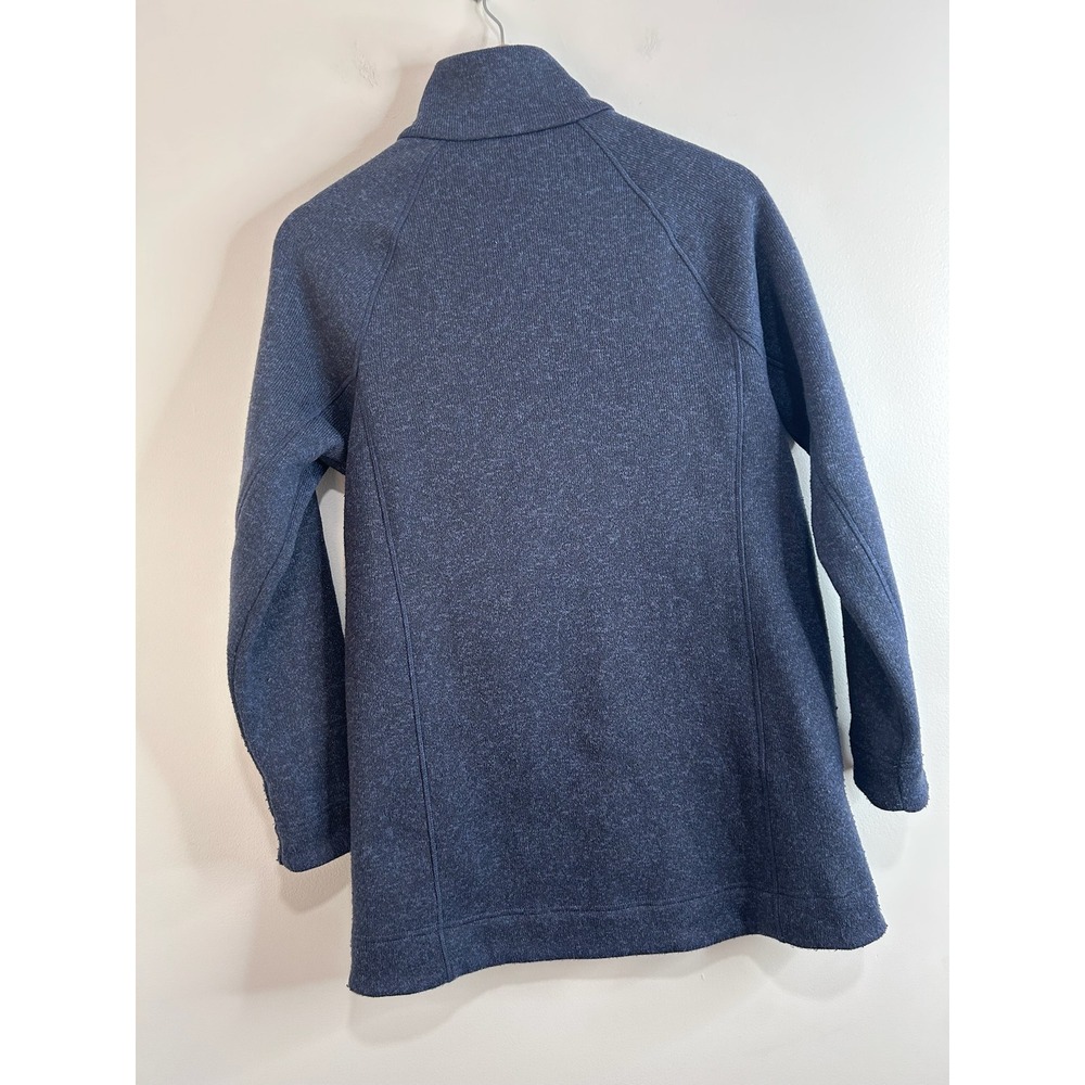 Title Nine Womens Gray Blue‎ Full Zip Fleece Sweatshirt Funnel Neck Jacket Small - Picture 5 of 9